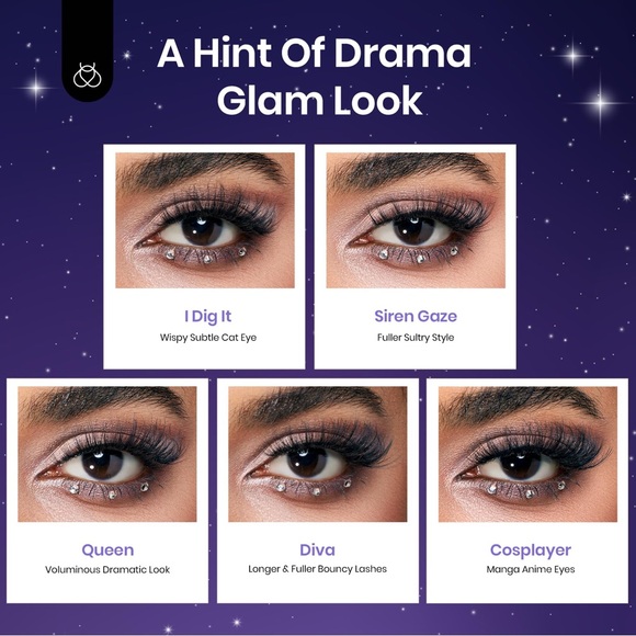 Easy False Eyelashes Zero Gravity Collection 5 pairs of Mixed with Tweezers - Picture 5 of 14